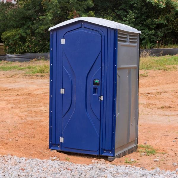 Clean portable restrooms ready for an outdoor event